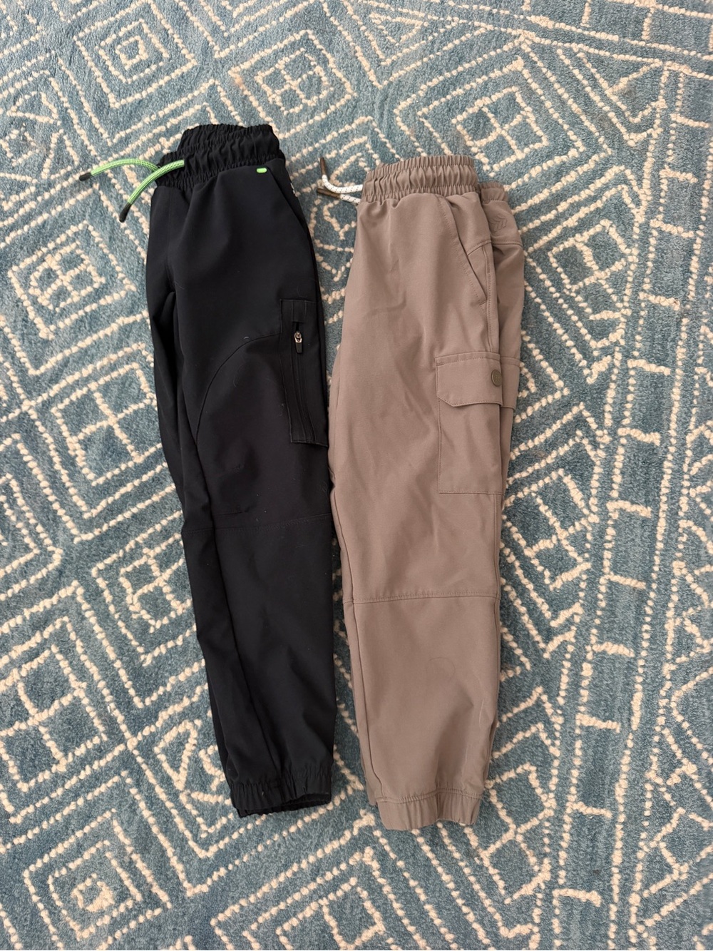 all in motion Kids Black and Taupe Cargo Joggers